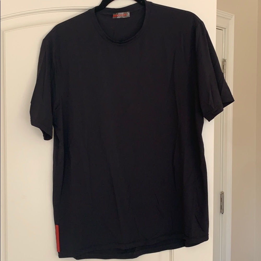 Men’s XXL Slim Fit Prada Black T-Shirt w/ Pocket